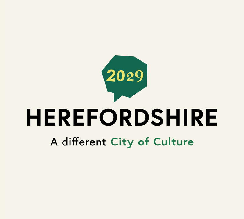 Graphic with text reading: 2029, Herefordshire. A different City of Culture.