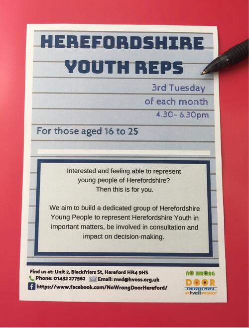 Herefordshire Youth Reps is a new group - join now