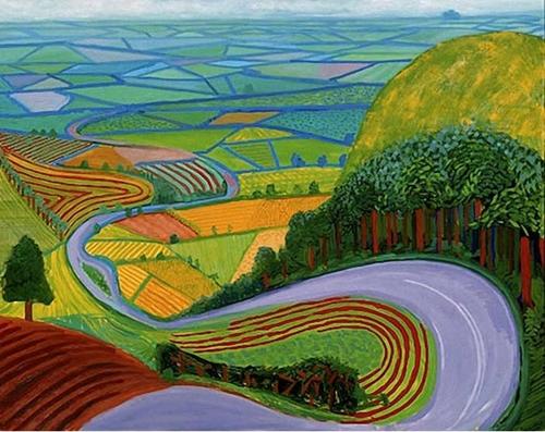 Inspired by David Hockney work, such as this landscape
