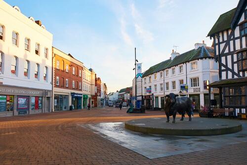 Hereford's High Town. Image by Laura Haworth. Hereford's High Town. Image by Laura Haworth.
