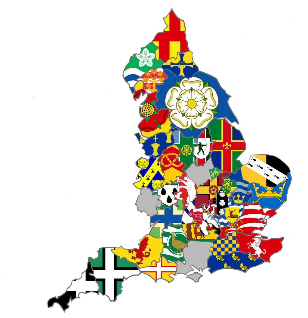 The official flags of England. And a gap where Herefordshire's will soon be! The official flags of England. And a gap where Herefordshire's will soon be!