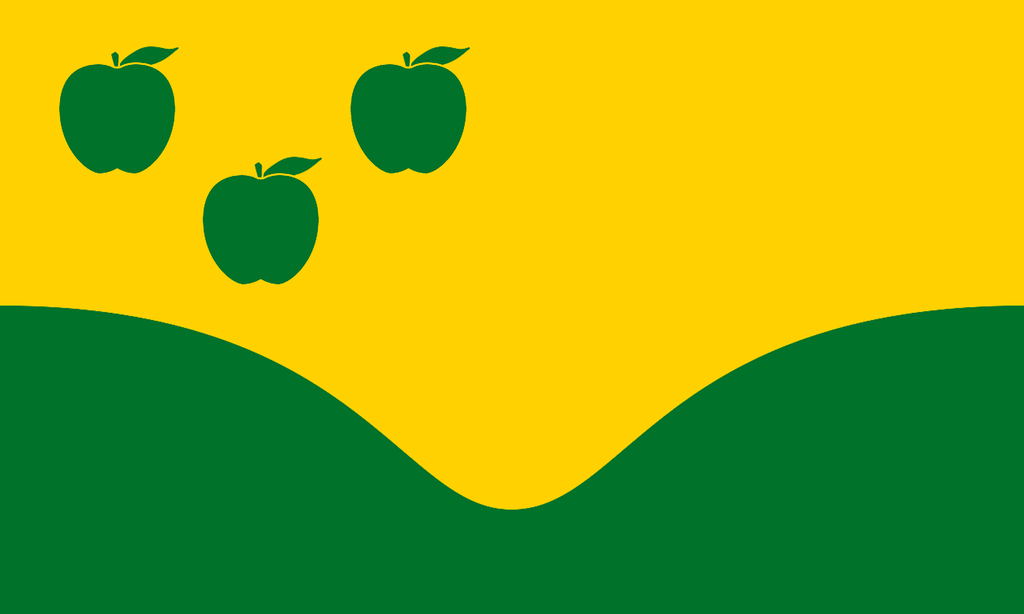 Design E - Herefordshire's rolling hills and apples set against a background of ripening hay. Design E - Herefordshire's rolling hills and apples set against a background of ripening hay.