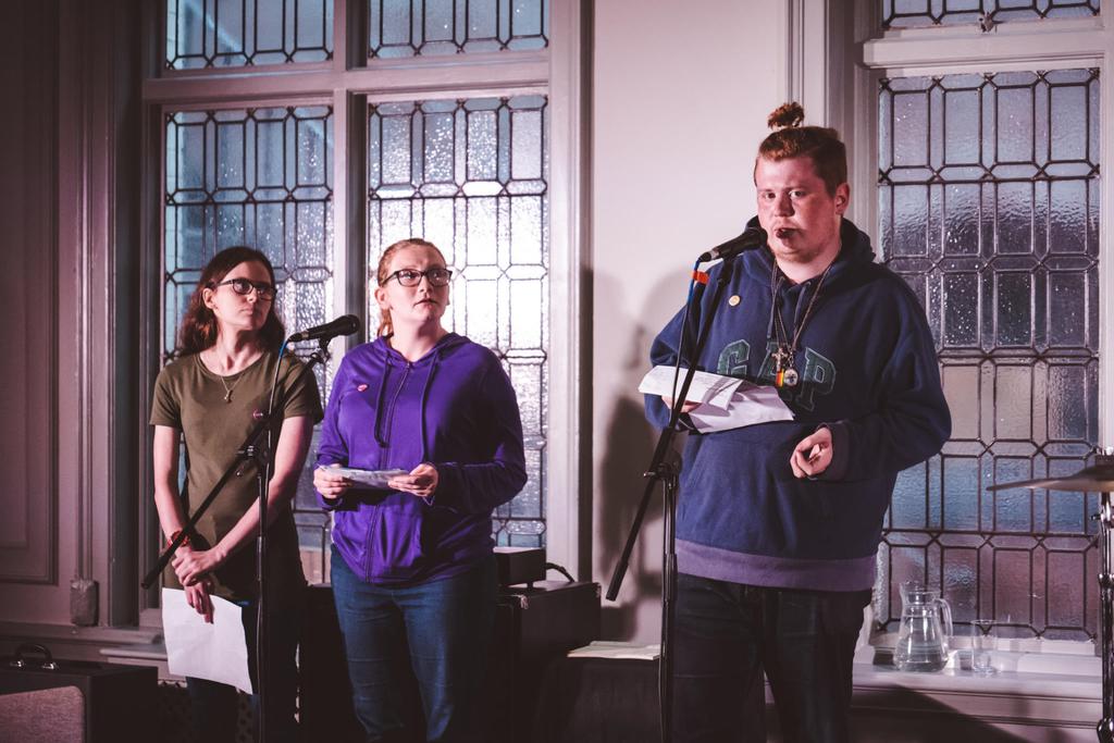 Members of the Young Writer's Collective also performed at the 2019 Create Fuel event in 2019. Photo by David Grange.