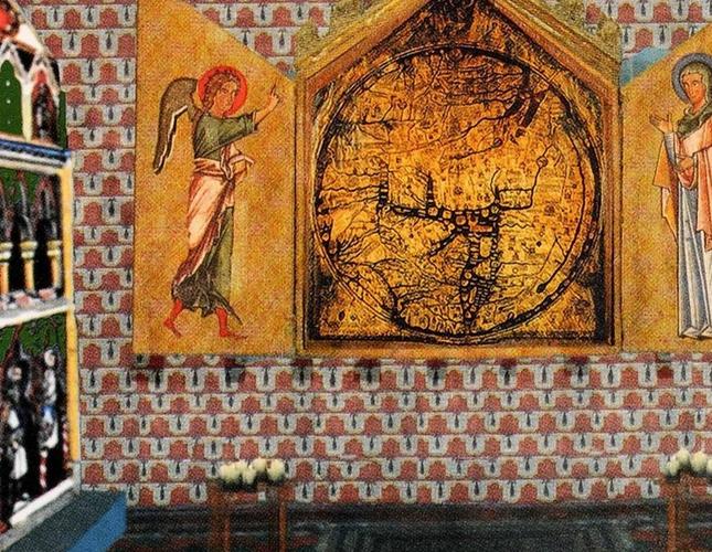 An image of the mappa mundi in colour