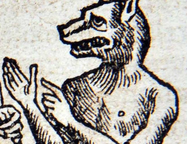 Doghead from Sebastian Münster’s Cosmographia (1550) © Hereford Cathedral