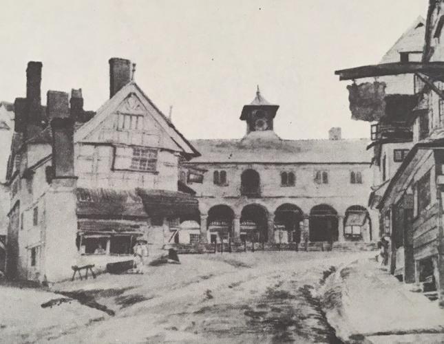 Black and white archive picture showing the Underhill area of Ross on Wye